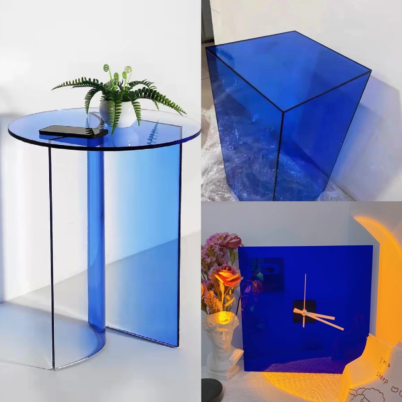 DUKE Brand Factory Wholesale Blue Color Cast Acrylic Sheet PMMA Perspex Plexiglass Do Reklamy