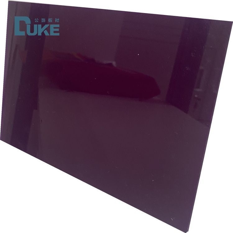 Blokowanie promieniowania UV Kolory fioletowe Widoczne przez błyszczące twarde arkusze Perspex do sygnalizacji