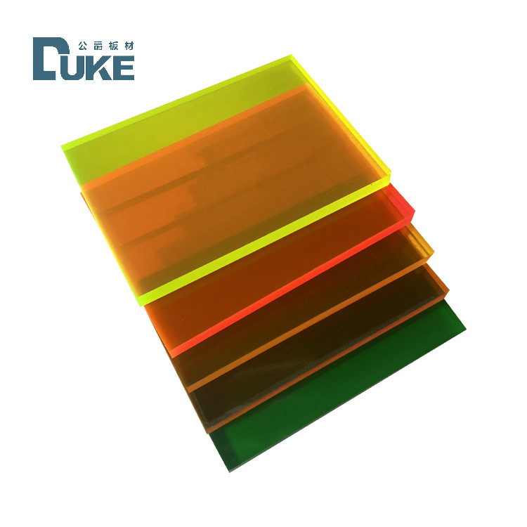 Odlewany panel fluorescencyjny PMMA, akryl PMMA, płyta dekoracyjna do reklam i znaków