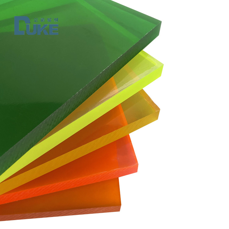 Odlewany panel fluorescencyjny PMMA, akryl PMMA, płyta dekoracyjna do reklam i znaków