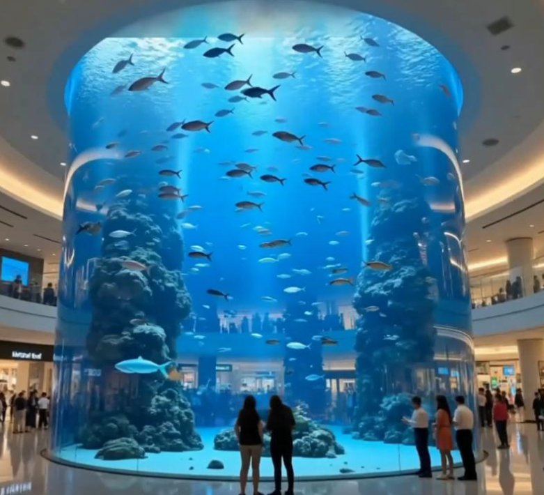 Ciężki grubo odlewany arkusz akrylowy Duży przezroczysty panel do akwarium Oceanarium Tunel Podwodne okna widokowe