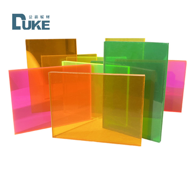 Odlewany panel fluorescencyjny PMMA, akryl PMMA, płyta dekoracyjna do reklam i znaków